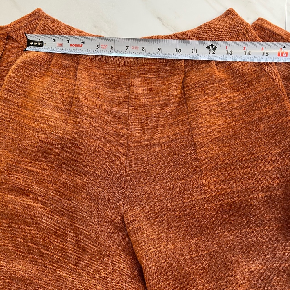 Free People Beach Orange Freya knit barrel leg Pant relaxed fit pant size large - Picture 6 of 10